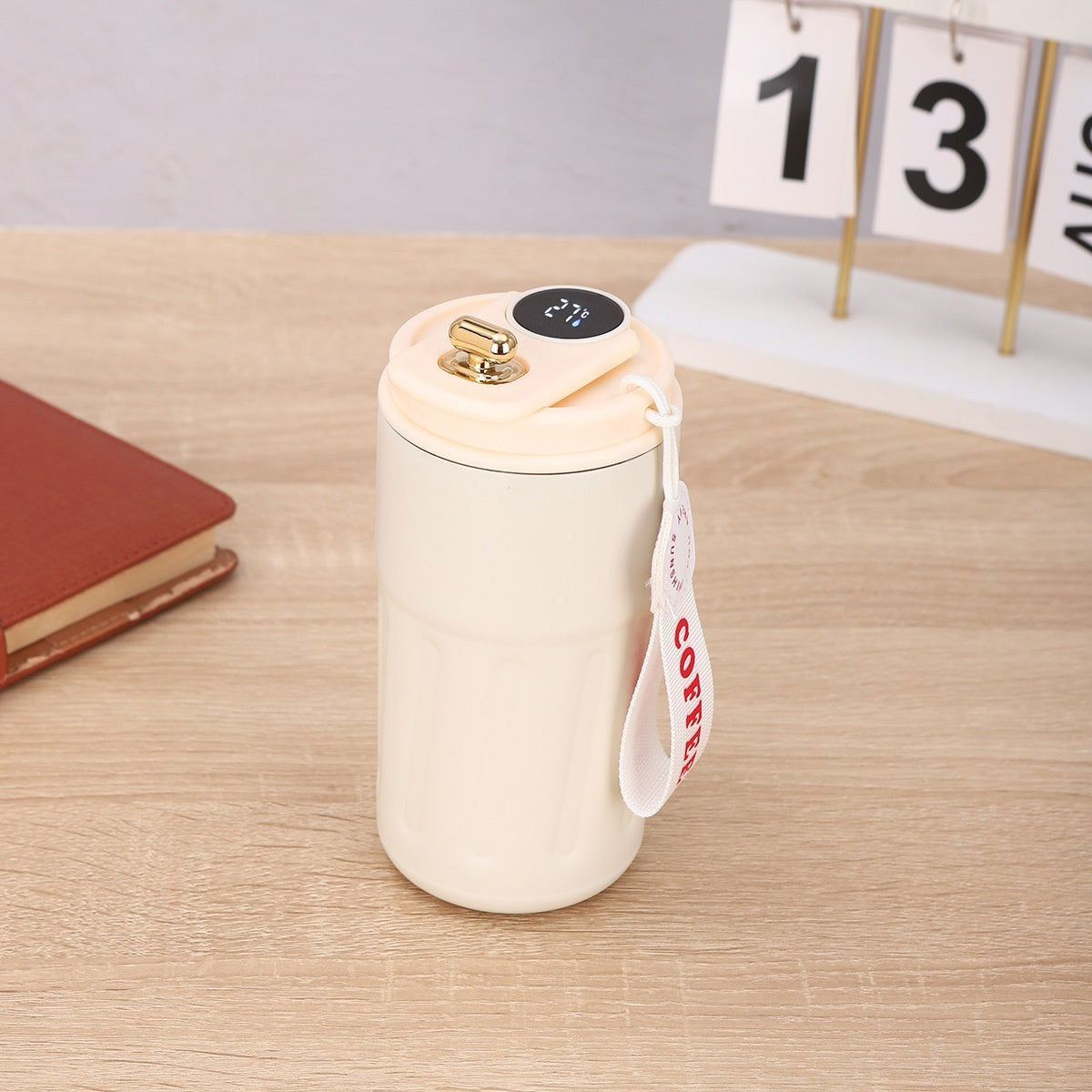 Smart Digital Thermal Bottle Portable Coffee Mug Stainless Steel Water Bottle In-Car Insulated Cup Keep Cold Vacuum Flasks 450ml - BuzzMart