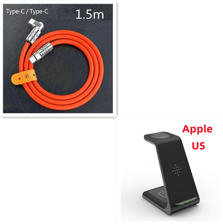 3 In 1 Fast Charging Station Wireless Charger Stand Wireless Quick Charge Dock For Phone Holder - BuzzMart