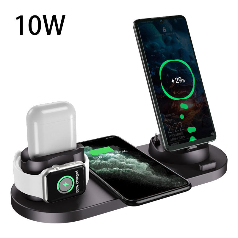 Wireless Charger For IPhone Fast Charger For Phone Fast Charging Pad For Phone Watch 6 In 1 Charging Dock Station - BuzzMart