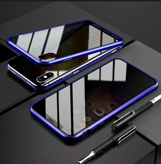 Phone Case Anti-peep Magnetic Protective Shell Magnetic Privacy Glass Case For Phone - BuzzMart