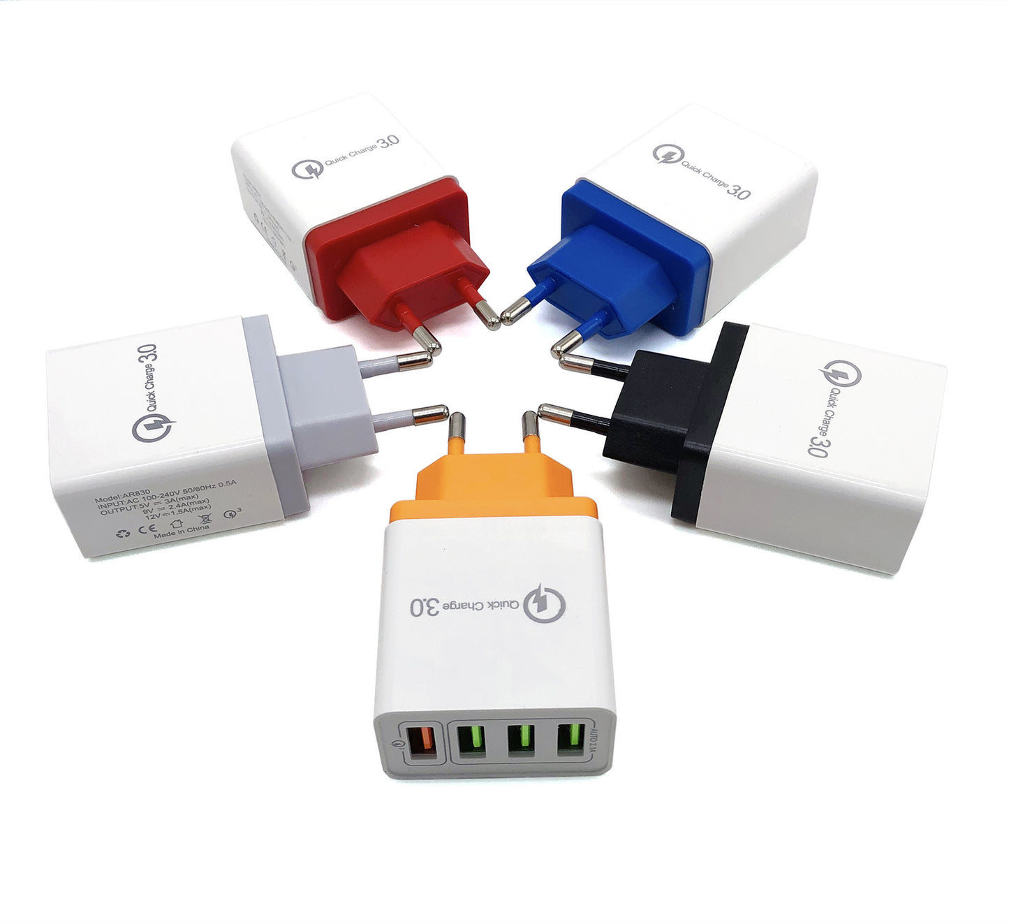 USB Charger Quick Charge 3.0 4 Phone Adapter For Tablet Portable Wall Mobile Charger Fast Charger - BuzzMart