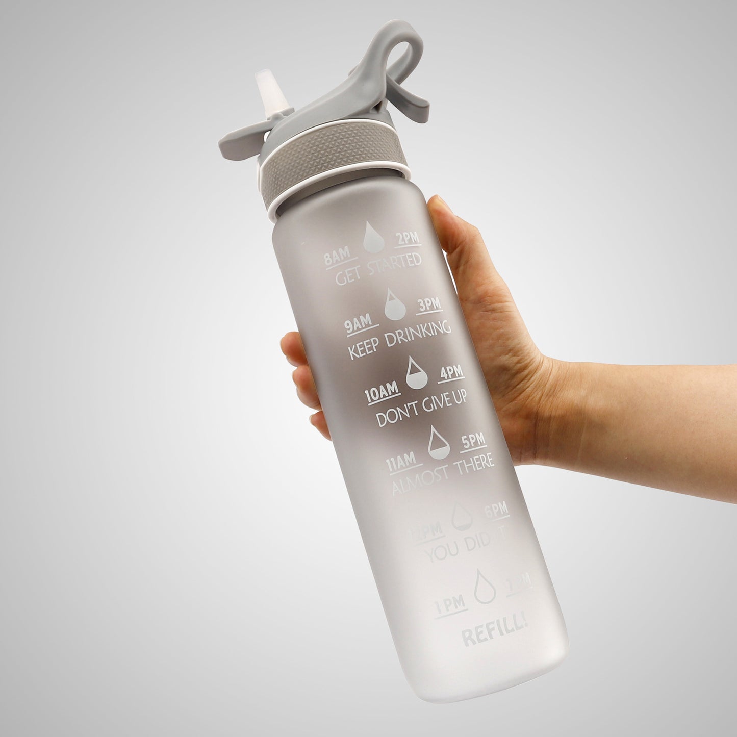 Water Bottle Scrub Bounce Cover Straw Space Cup Sports Water Bottle - BuzzMart