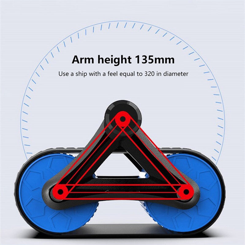 Double Wheel Abdominal Exerciser Women Men Automatic Rebound Ab Wheel Roller Waist Trainer Gym Sports Home Exercise Devices - BuzzMart
