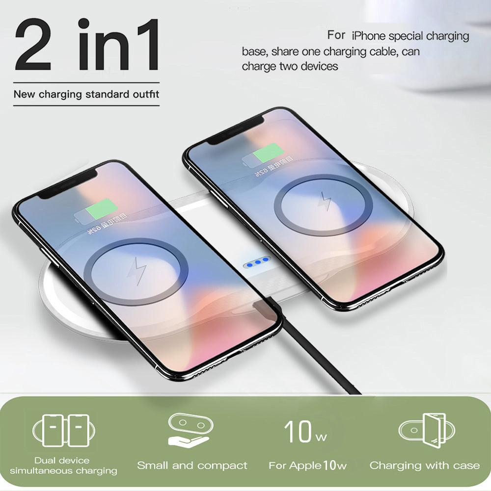 Wireless Charger Dual Mobile Phone Charger - BuzzMart