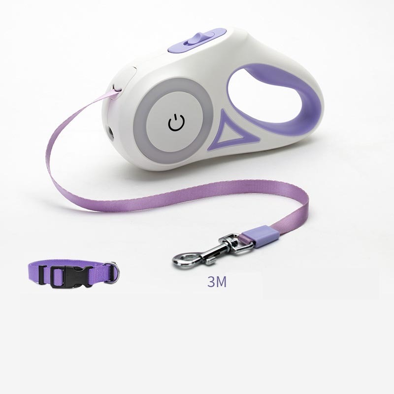 Retractable Dog Leash with Collar – Automatic Pet Traction Rope for Small & Medium Dogs and Cats - BuzzMart