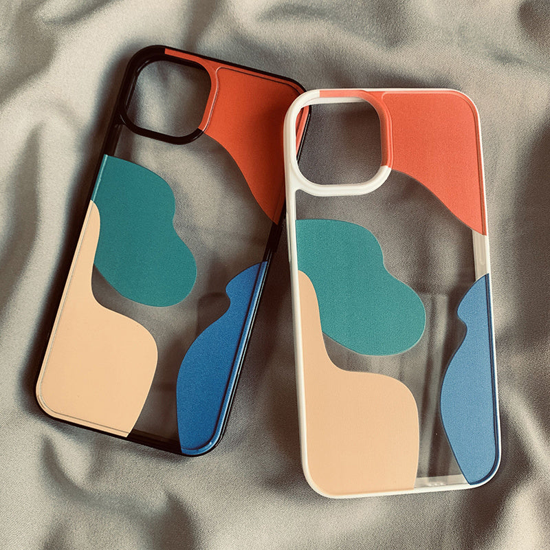 Color Block Contrast Color Geometry Suitable For 13 Mobile Phone Cases - BuzzMart