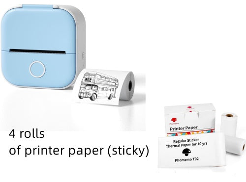 Portable Mini Thermal Label Printer Home Photo Printer Student Wrong Question Printer Bluetooth-compatible Mini Label Printer Price Tag - BuzzMart