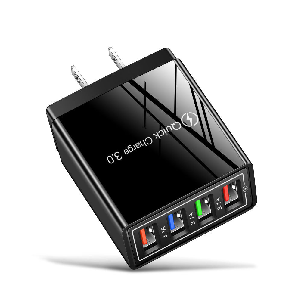 USB Charger Quick Charge 3.0 4 Phone Adapter For Tablet Portable Wall Mobile Charger Fast Charger - BuzzMart
