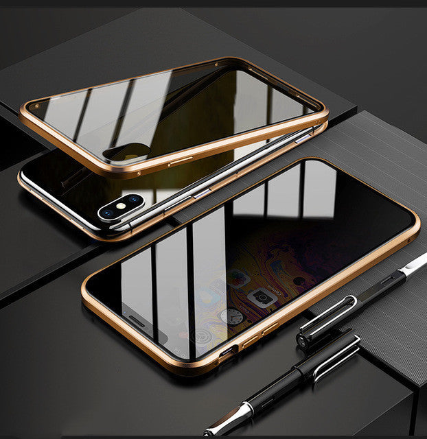 Phone Case Anti-peep Magnetic Protective Shell Magnetic Privacy Glass Case For Phone - BuzzMart