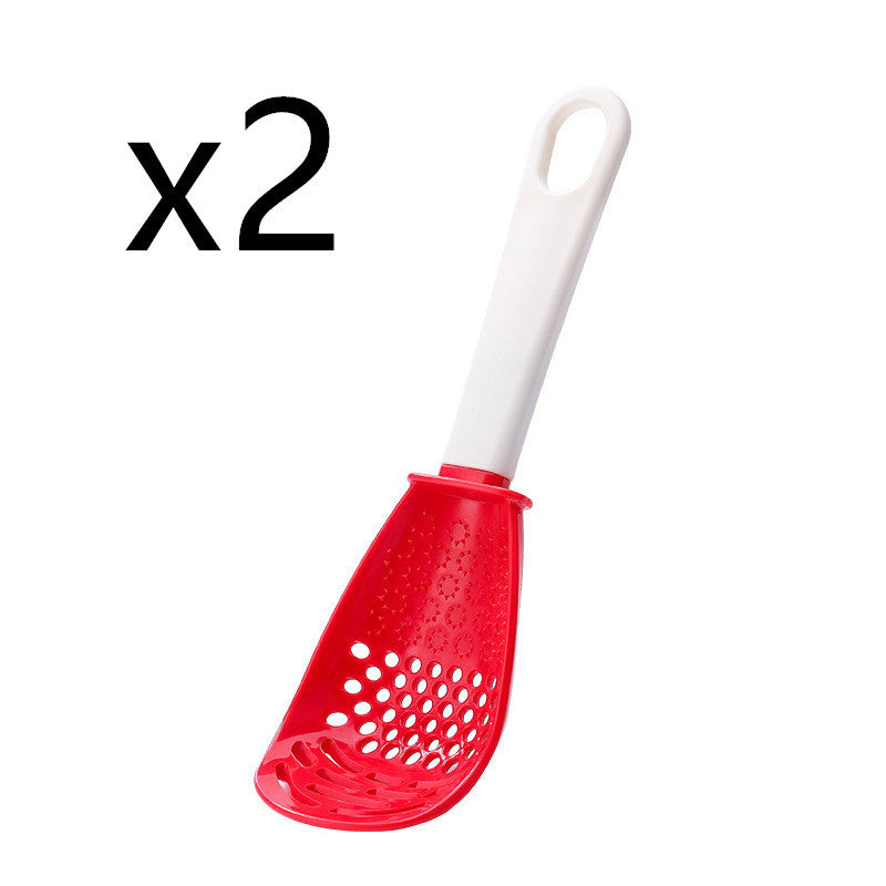 Multifunctional Slotted Spoon Grinding Cooking Spoon Mashed Auxiliary Food Ginger Garlic Spoon Press Potatoe Stir-frying Spatula Kitchen Gadget - BuzzMart
