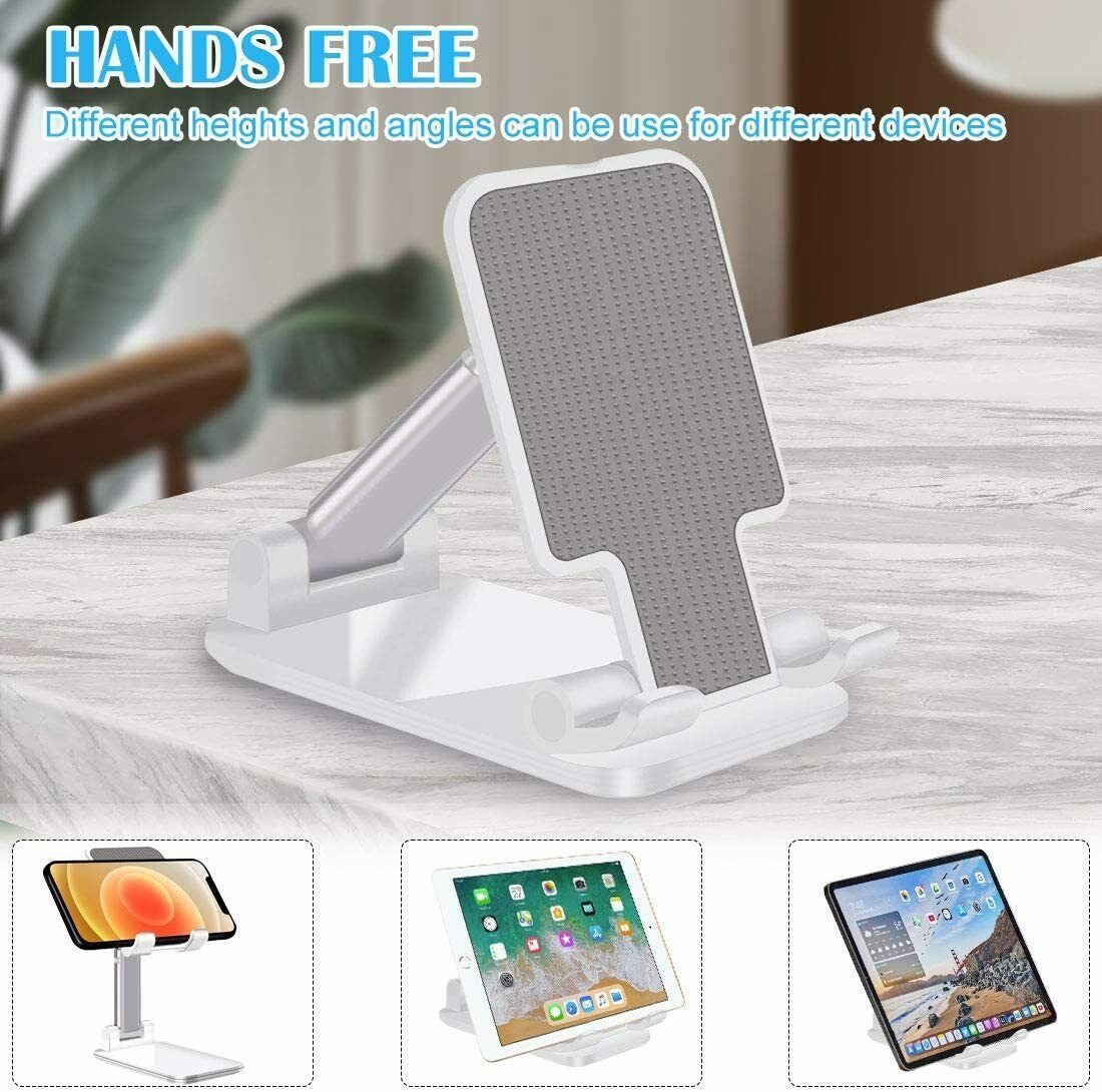 Cell Phone Stand Desktop Holder Tablet Stand Mount Mobile Phone Desktop Tablet Holder Table Cell Foldable Extend Support Desk Mobile Phone Holder Stand - BuzzMart
