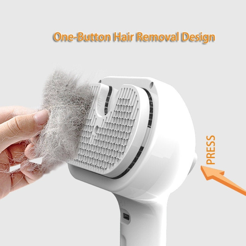 Pet Comb Self Cleaning Pets Hair Remover Brush For Dogs Grooming Tools Dematting Comb Built-in Mist Humidifier Pet Products - BuzzMart