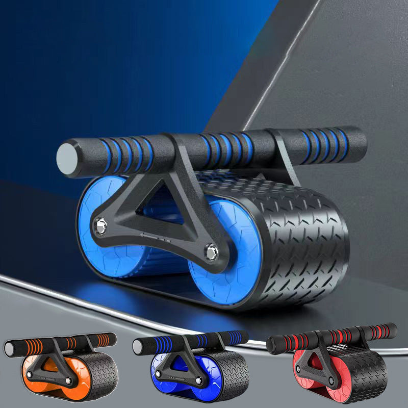 Double Wheel Abdominal Exerciser Women Men Automatic Rebound Ab Wheel Roller Waist Trainer Gym Sports Home Exercise Devices - BuzzMart