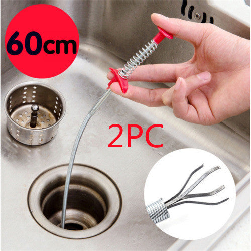 60CM Sewer Dredger Spring Pipe Dredging Tool Household Hair Cleaner Drain Clog Remover Cleaning Tools Household For Kitchen Sink Kitchen Gadgets - BuzzMart