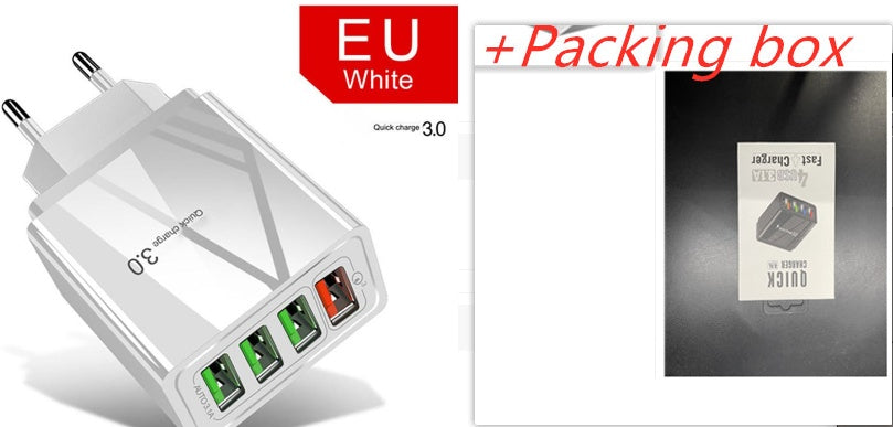 Illuminated 4USB Mobile Phone Charger 3A Charging Head - BuzzMart