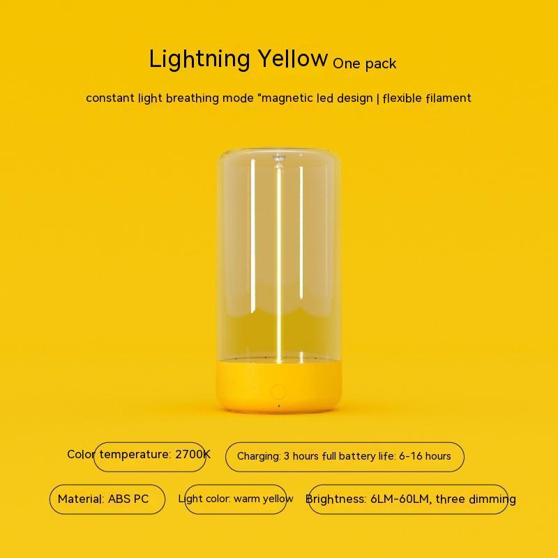 New LED Camping Light Type-c Rechargeable Portable Night Light With High Transparency And Anti Drop Creative Atmosphere Light - BuzzMart