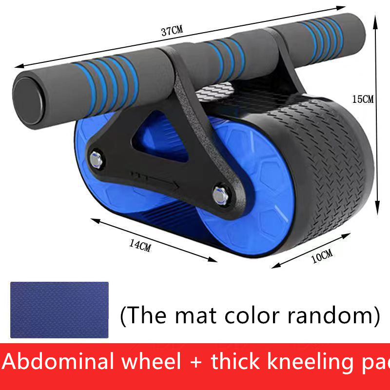 Double Wheel Abdominal Exerciser Women Men Automatic Rebound Ab Wheel Roller Waist Trainer Gym Sports Home Exercise Devices - BuzzMart