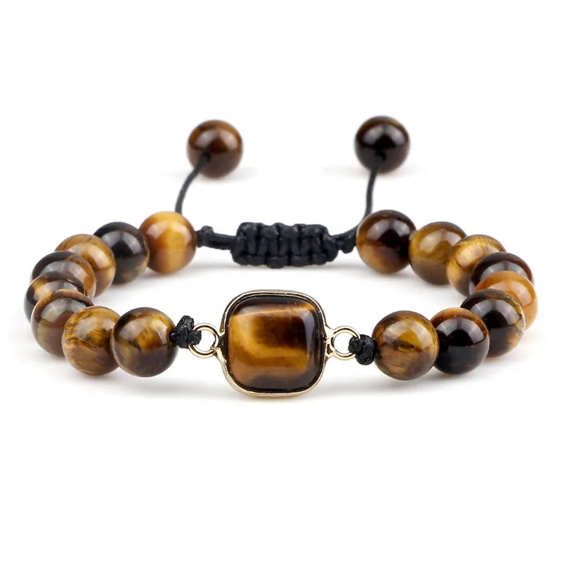 ๐ฎ Handmade Tiger Eye Bracelet โ 8mm Stone Gift Jewellery - BuzzMart