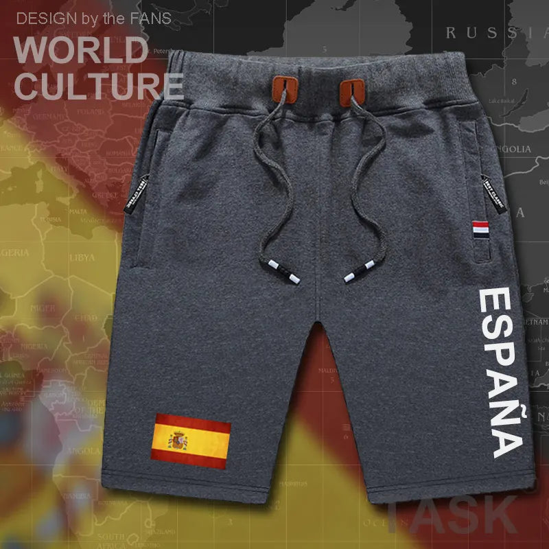 Spain Flag Men’s Board Shorts – Beach, Workout & Casual Wear - BuzzMart