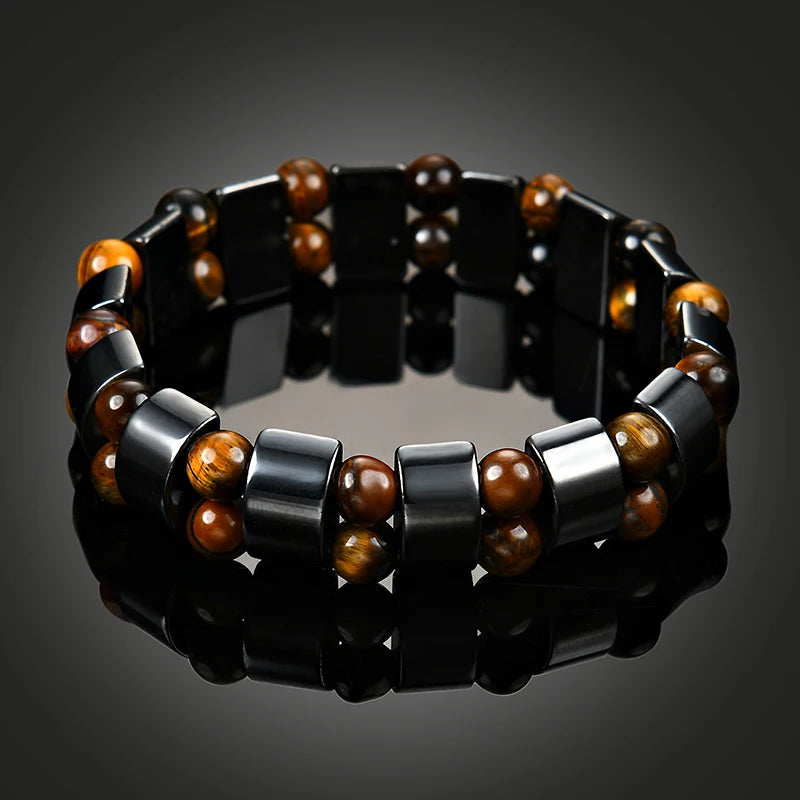 Handmade Tiger Eye & Hematite Bracelet β Healing Gift - BuzzMart
