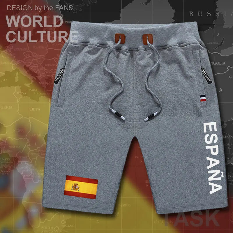 Spain Flag Men’s Board Shorts – Beach, Workout & Casual Wear - BuzzMart