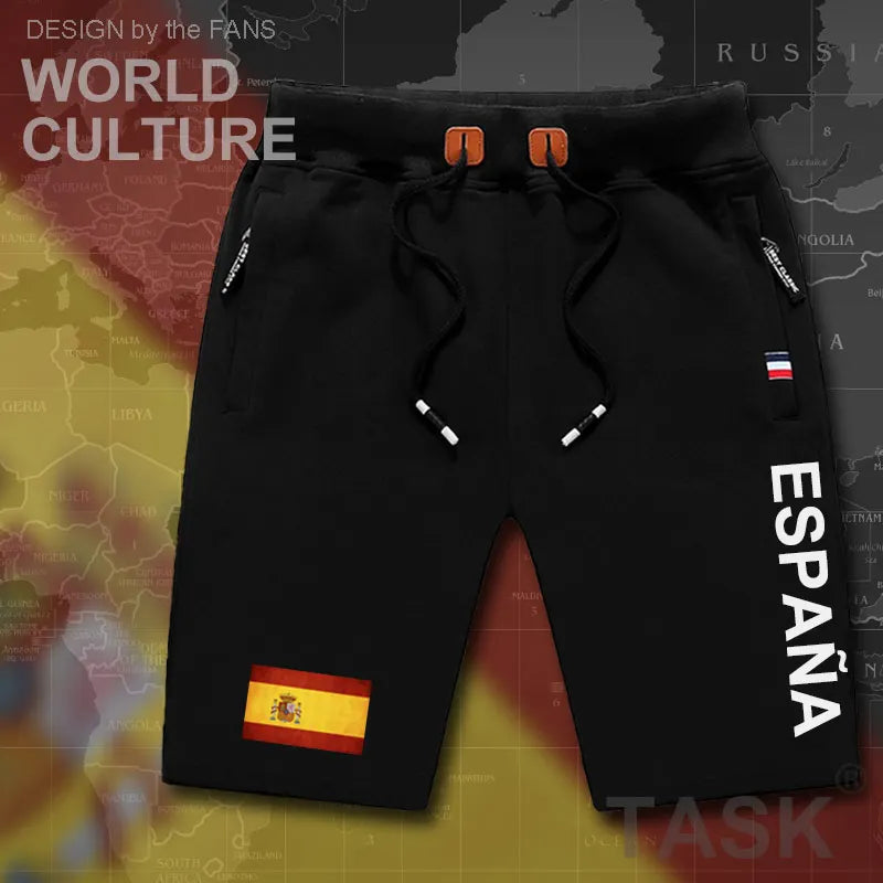 Spain Flag Men’s Board Shorts – Beach, Workout & Casual Wear - BuzzMart