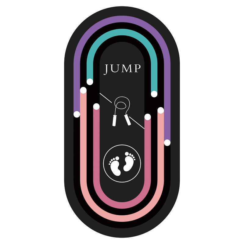 Anti-slip oval fitness mat designed for silent skipping and comfortable yoga sessions.