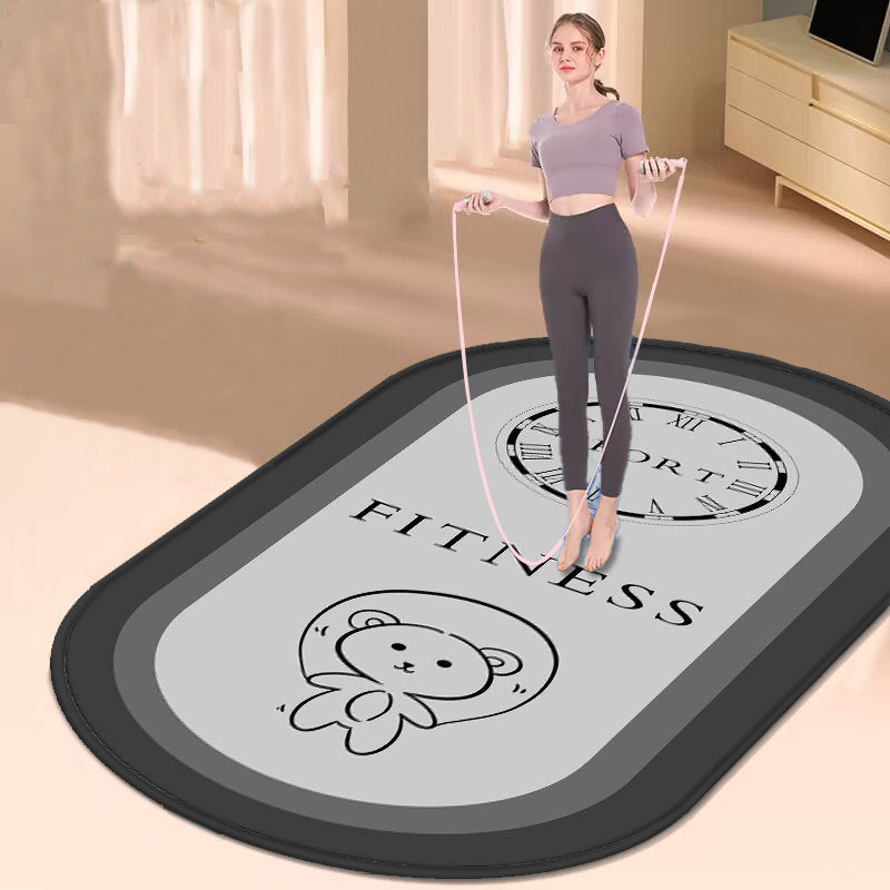 Multi-purpose silent fitness mat for safe, noise-free indoor training and stretching.