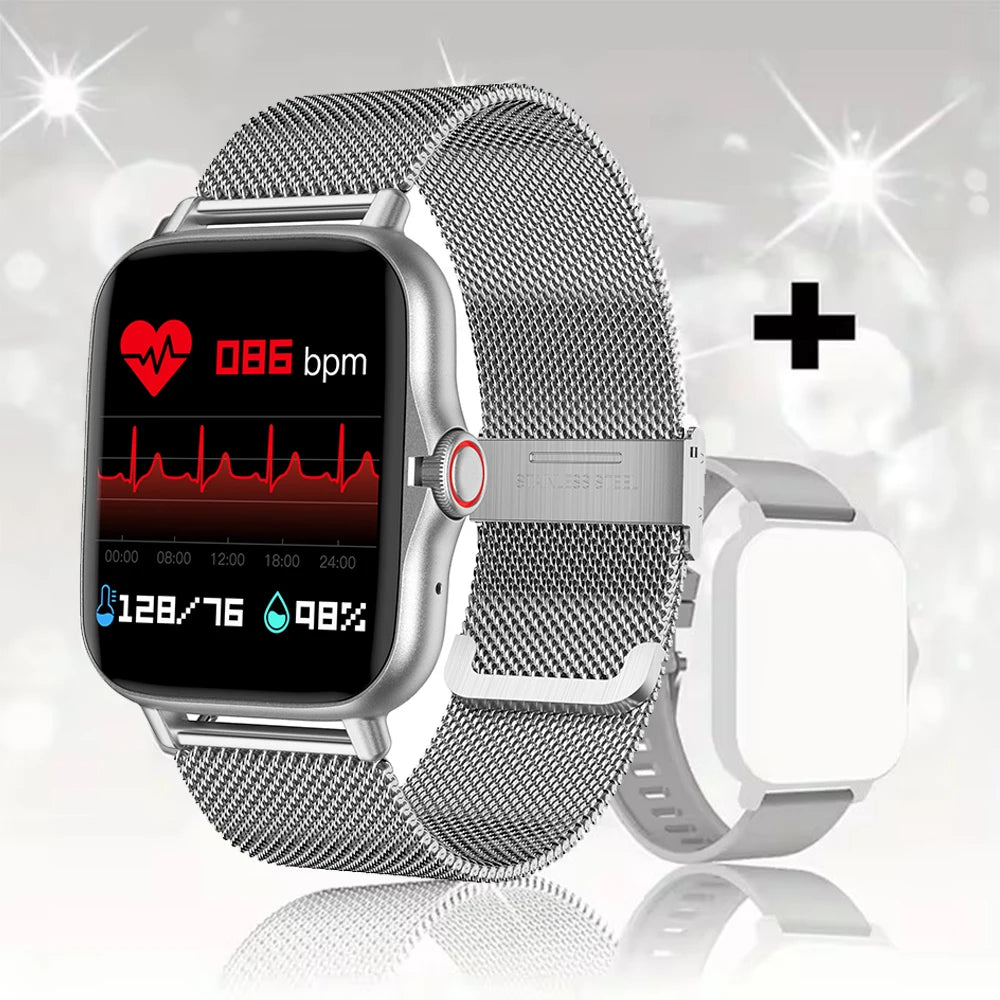 2024 Smart Watch Android Phone 1.44'' Inch Color Screen Bluetooth Call Blood Oxygen/Pressure Monitoring Smart Watch Women Men - BuzzMart