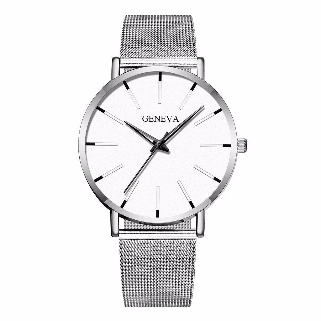 Fashion Ultra-Thin Men’s Business Watch | Steel Mesh Quartz Wristwatch - BuzzMart