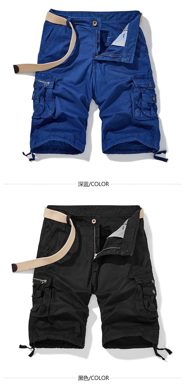 Men’s Slim Outdoor Cargo Shorts – Quick-Dry Summer Wear - BuzzMart