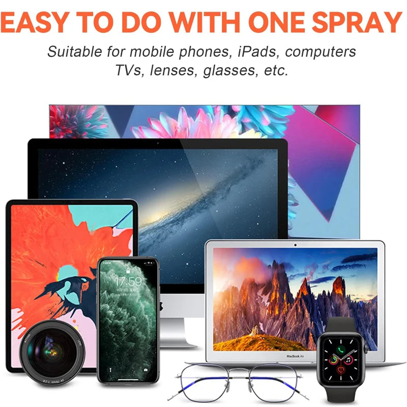 2 in 1 Microfiber Screen Cleaner Spray Bottle Mobile Phone Tablet Computer Microfiber Cloth Cleaning Wipes For iPhone Samsung Mi - BuzzMart