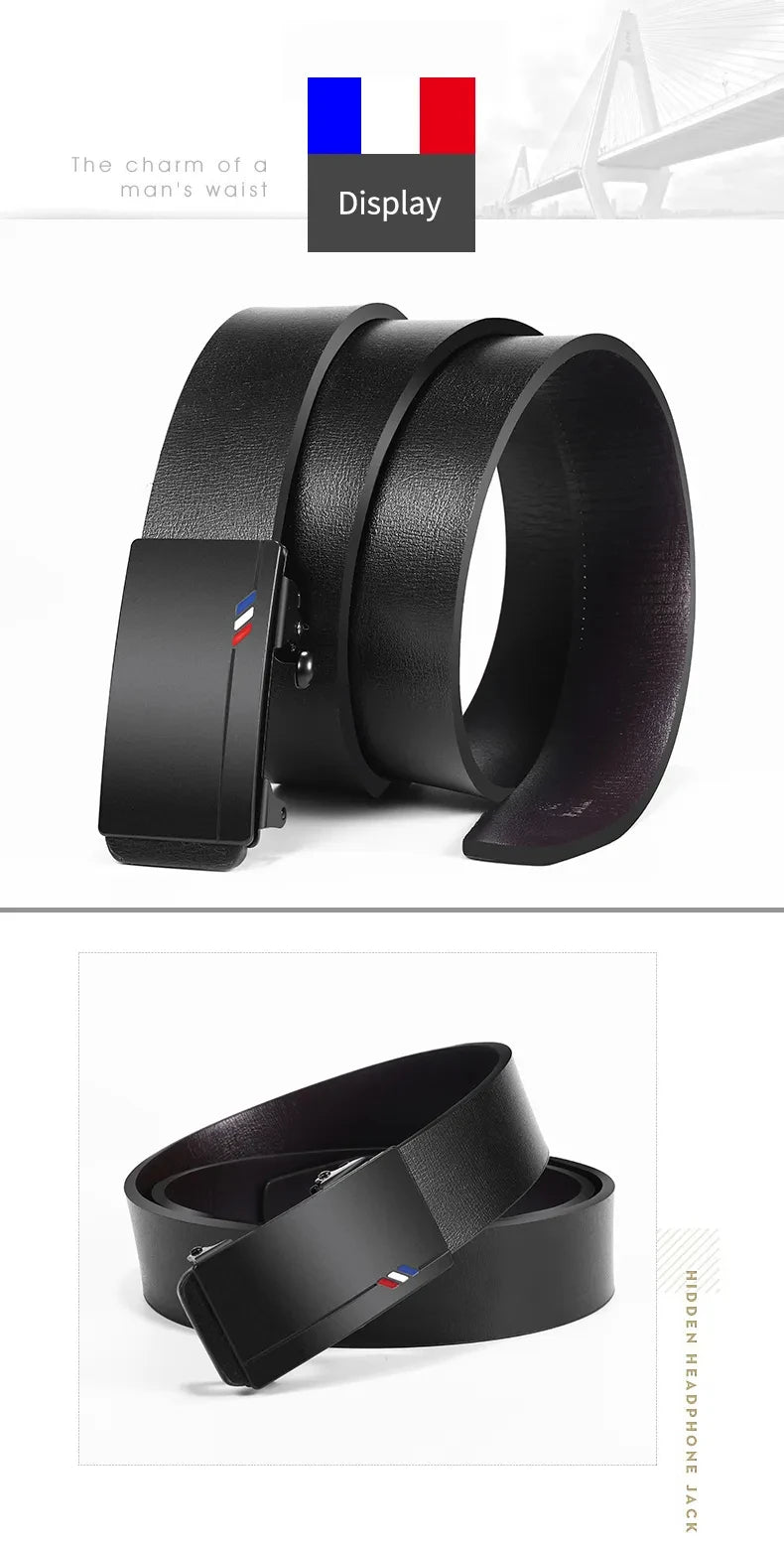 New Product Belt MEN'S High Quality Toothless Automatic Buckle Casual Men Belt MEN'S Business Fashion Belt - BuzzMart