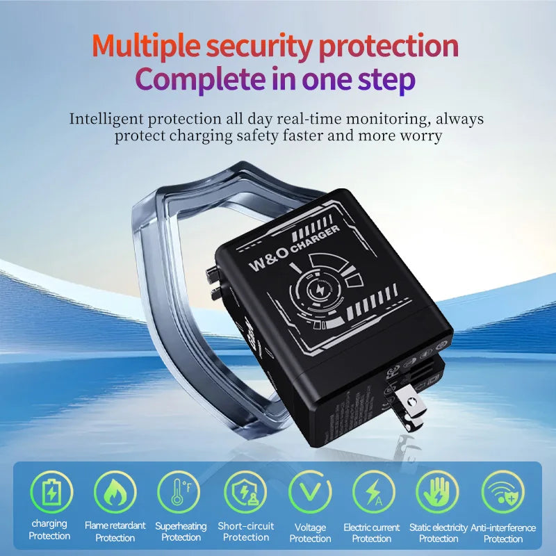 Sleek 120W GaN Charger with Retractable Cables β Fast! - BuzzMart