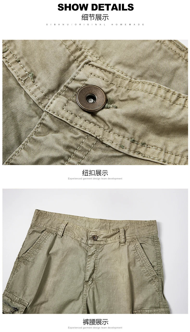 Men’s Slim Outdoor Cargo Shorts – Quick-Dry Summer Wear - BuzzMart