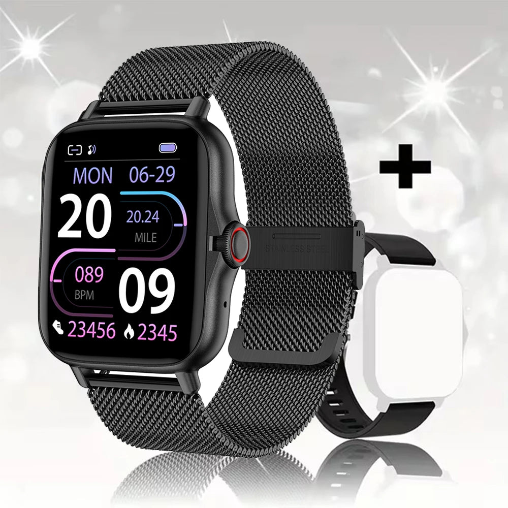 2024 Smart Watch Android Phone 1.44'' Inch Color Screen Bluetooth Call Blood Oxygen/Pressure Monitoring Smart Watch Women Men - BuzzMart