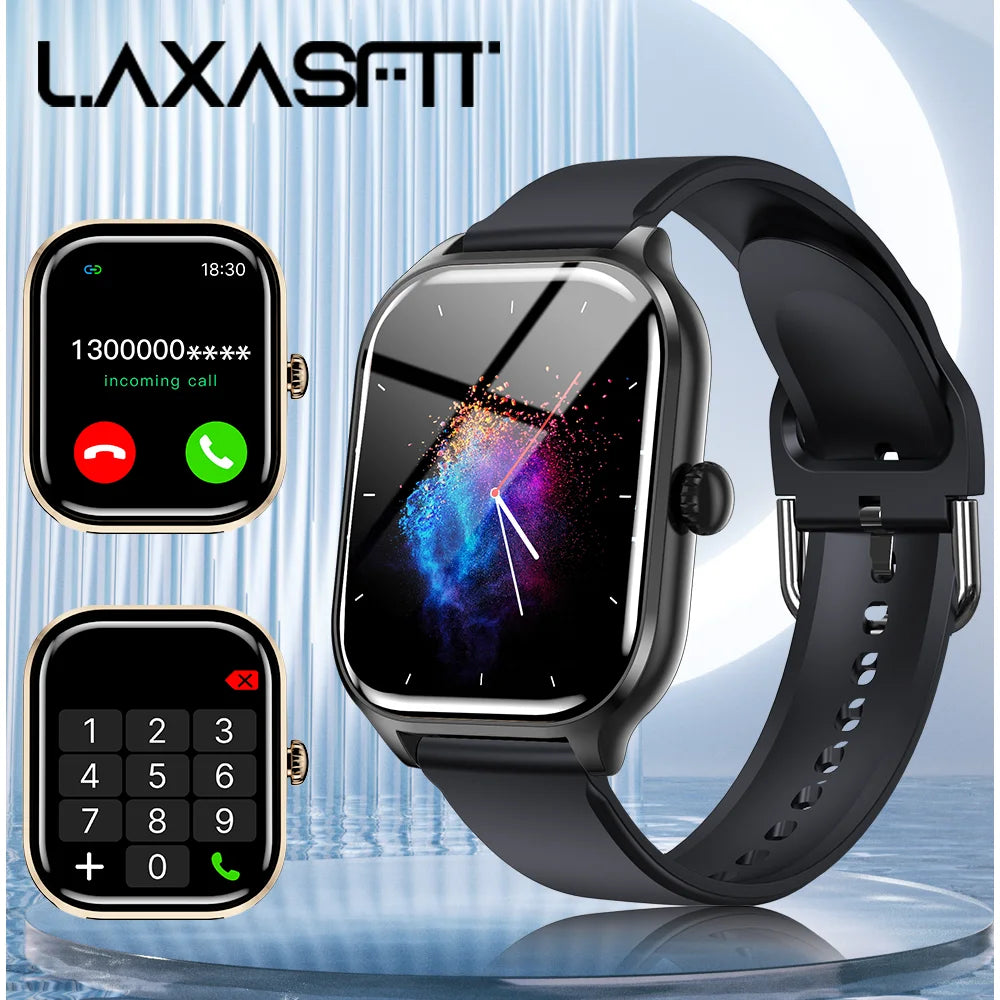 LAXASFIT 2025 New Smart Watch Bluetooth Call Message Reminder 24 Hour Health Monitoring Smart Watch Gift for Men and Women - BuzzMart