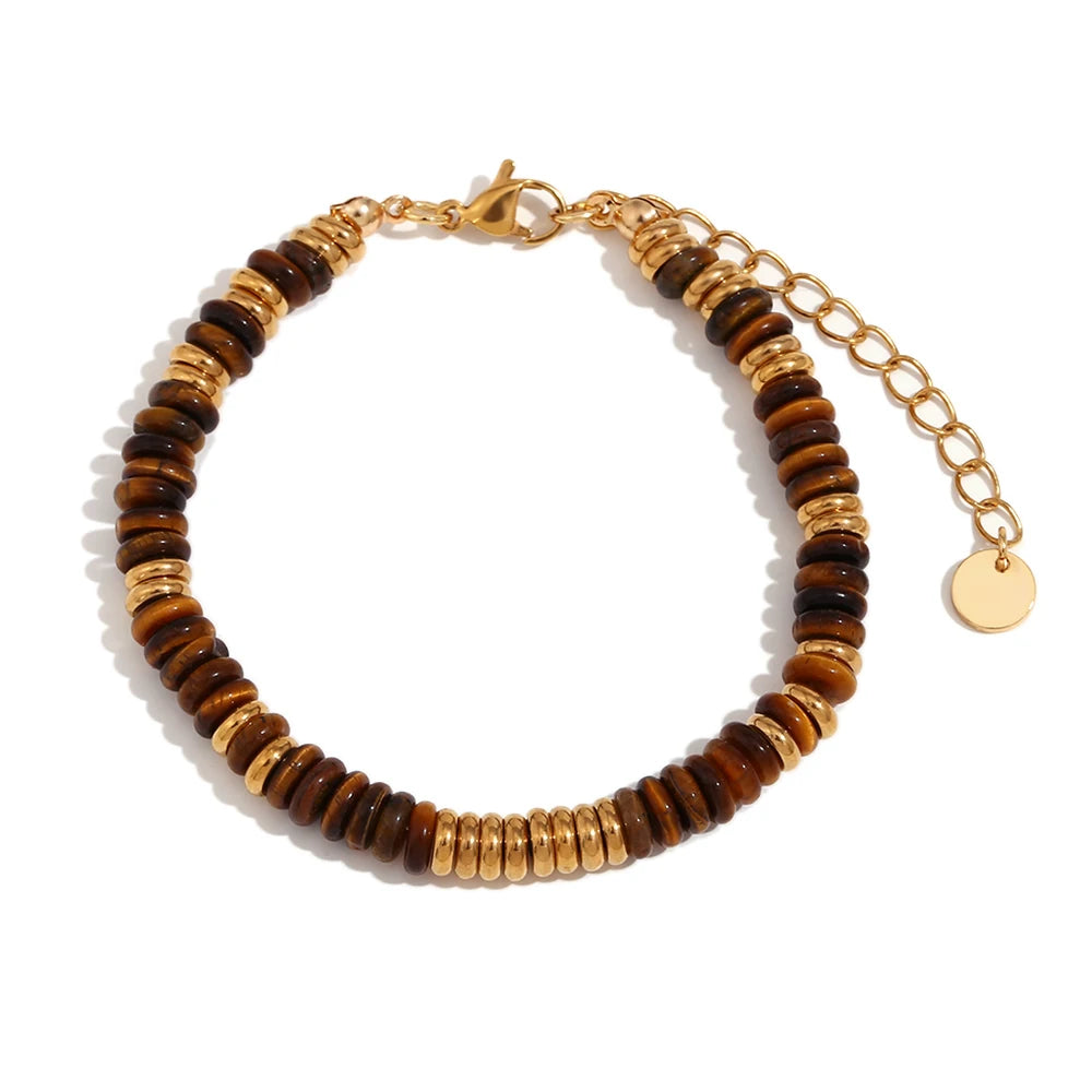 Elegant Tiger Eye Bracelet – 18K Gold Plated for Women - BuzzMart