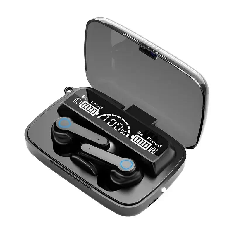 M19 Bluetooth Wireless Headset 5.3 Bluetooth Earphones IPX5 Waterproof Headsets with Mic HiFi Stereo Music Earbuds for All Phone - BuzzMart