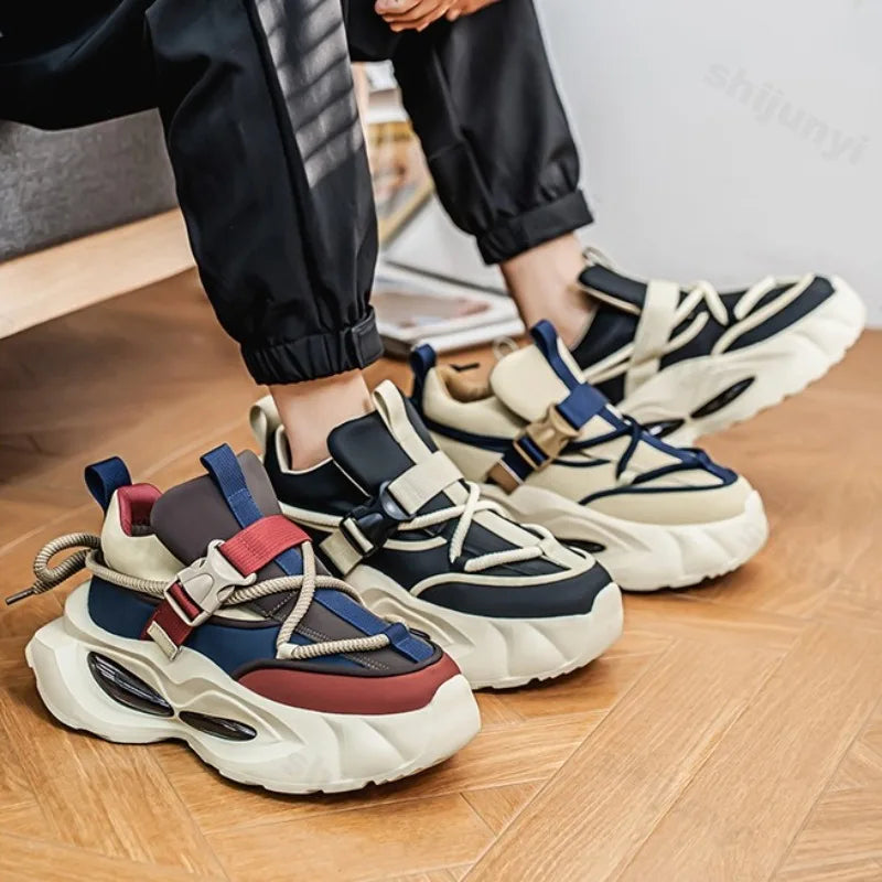 Men’s Chunky Sneakers – Breathable Mesh Casual Shoes 2025 - BuzzMart