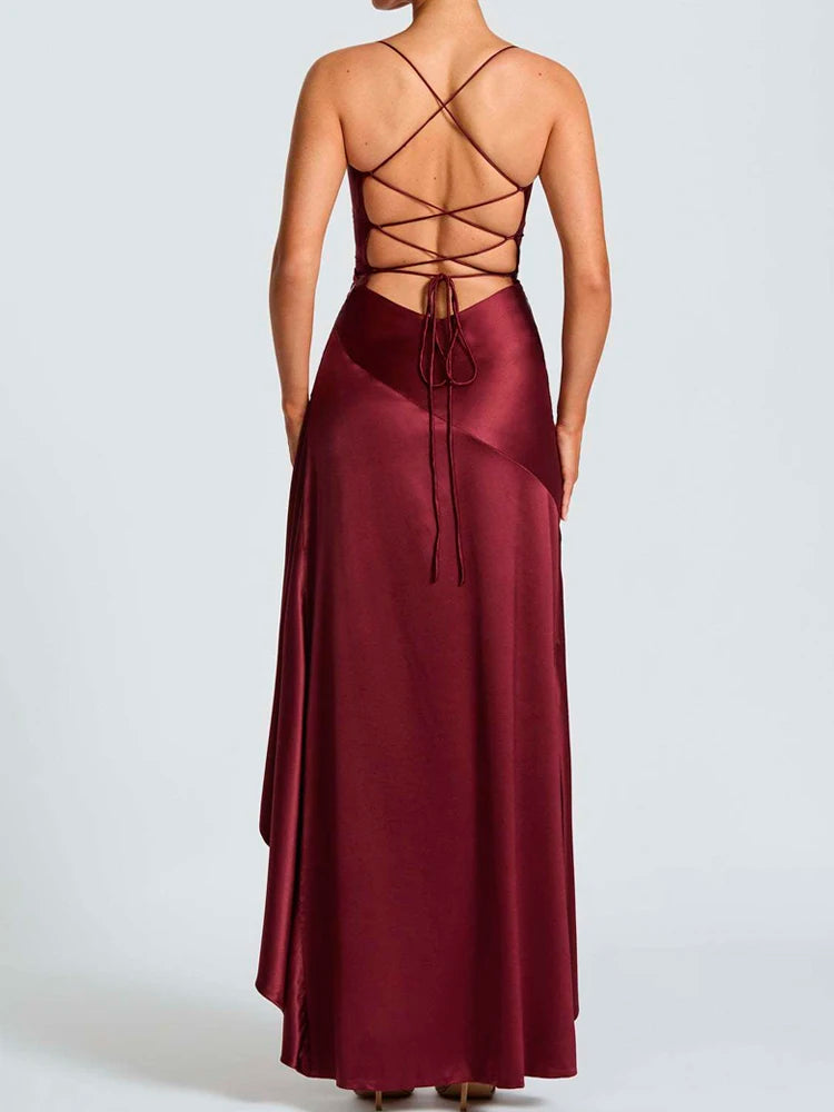 Sexy Backless Ruffle Maxi Dress β Elegant Summer Party Look - BuzzMart