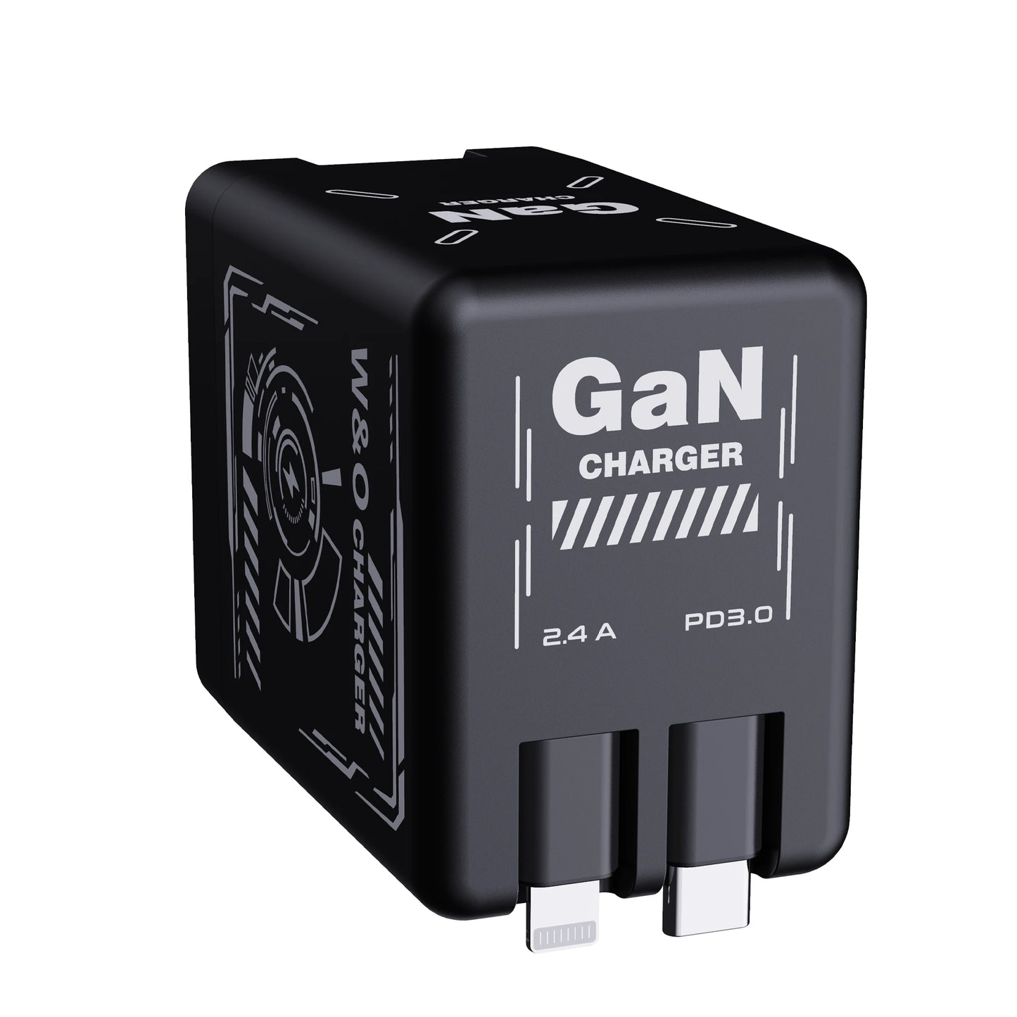 Trendy 20W GaN Fast Charger with Soft Silicone Cables - BuzzMart