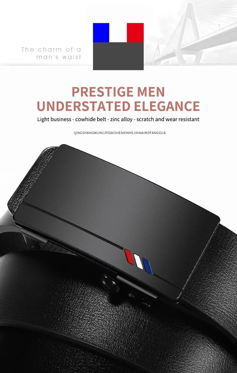 New Product Belt MEN'S High Quality Toothless Automatic Buckle Casual Men Belt MEN'S Business Fashion Belt - BuzzMart