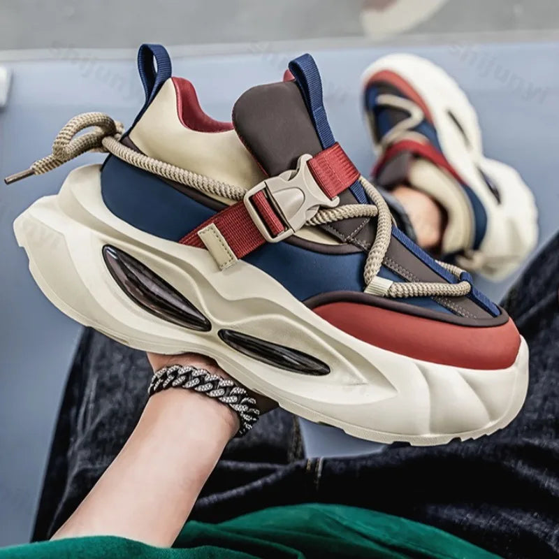 Men’s Chunky Sneakers – Breathable Mesh Casual Shoes 2025 - BuzzMart
