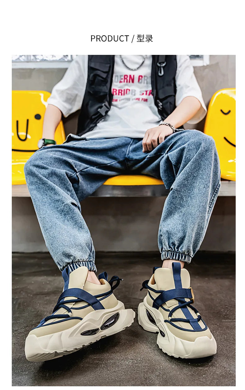 Men’s Chunky Sneakers – Breathable Mesh Casual Shoes 2025 - BuzzMart
