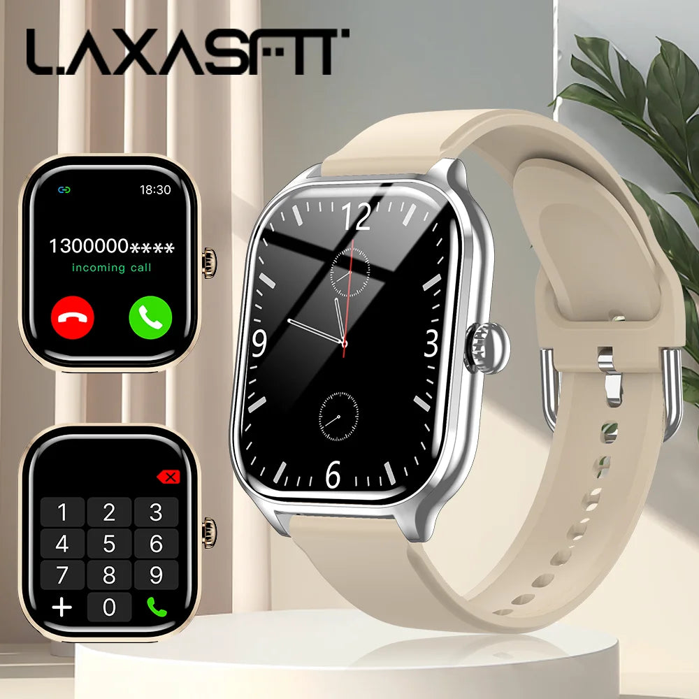 LAXASFIT 2025 New Smart Watch Bluetooth Call Message Reminder 24 Hour Health Monitoring Smart Watch Gift for Men and Women - BuzzMart