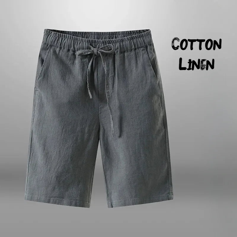 Men’s Cotton Linen Casual Shorts – Breathable Beach, Gym & Basketball - BuzzMart