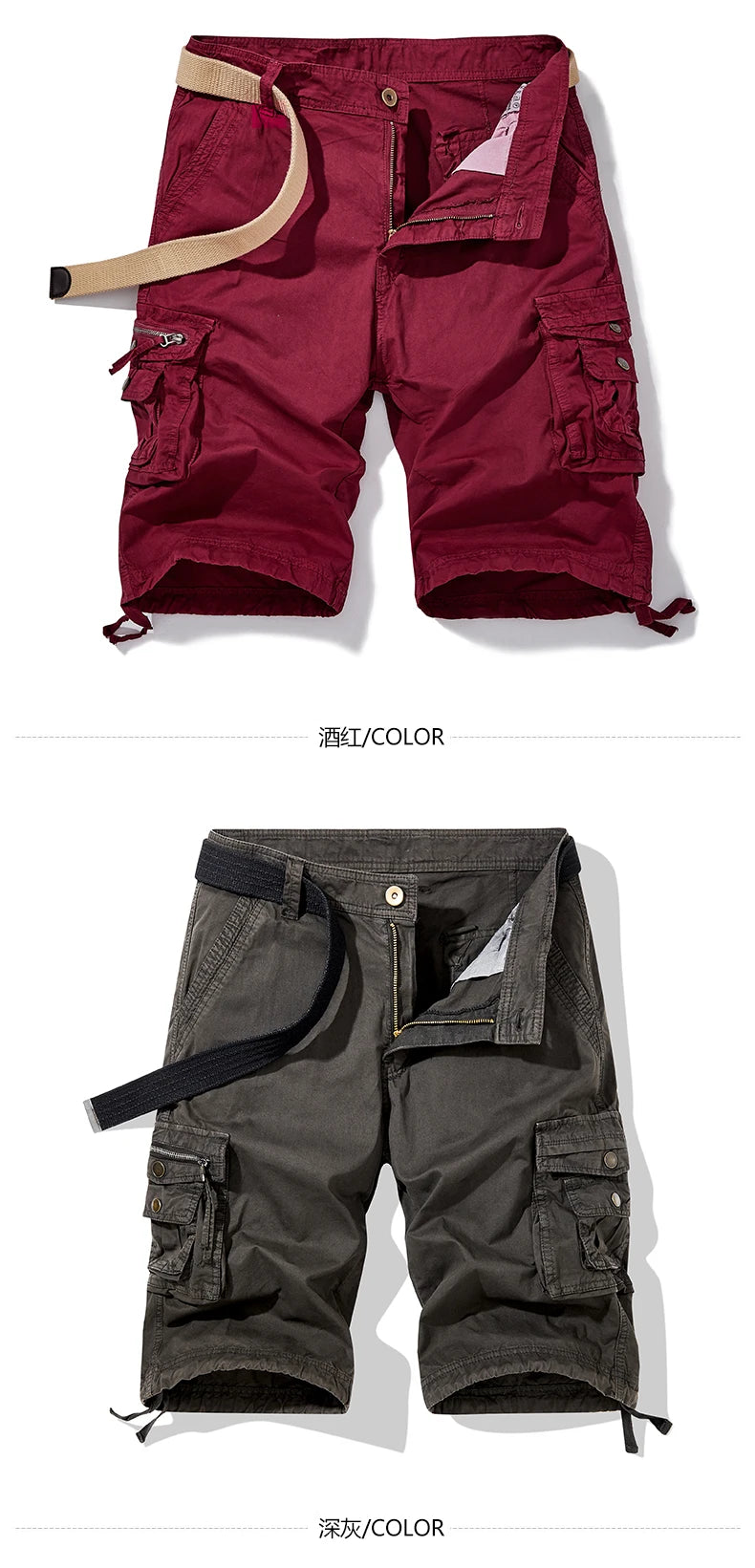 Men’s Slim Outdoor Cargo Shorts – Quick-Dry Summer Wear - BuzzMart