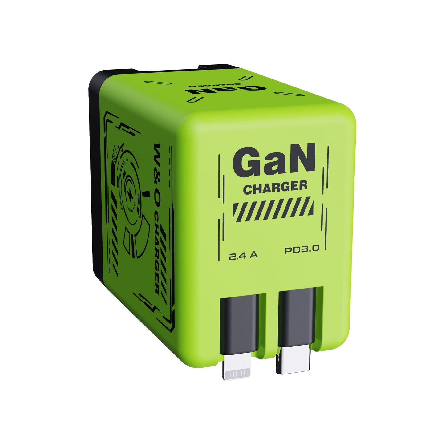 Trendy 20W GaN Fast Charger with Soft Silicone Cables - BuzzMart