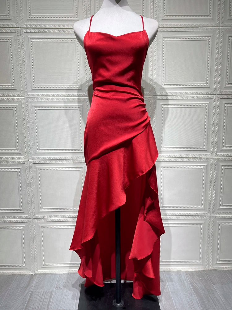 Sexy Backless Ruffle Maxi Dress β Elegant Summer Party Look - BuzzMart